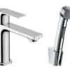 Hansgrohe Rebris E - Waschtischarmatur Mit Bidetbrause, Chrom 72216000