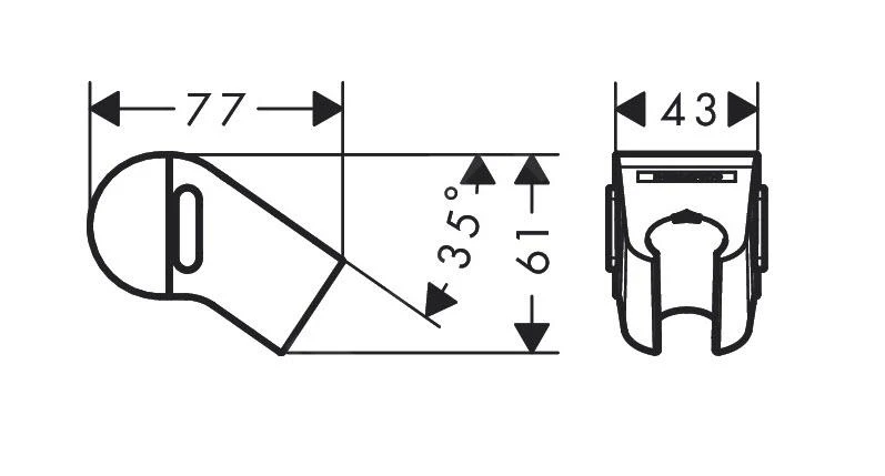 Hansgrohe WallStoris - Schieber, Schwarz Matt 27917670 2 Hansgrohe WallStoris - Schieber, Schwarz Matt 27917670 – Bild 2
