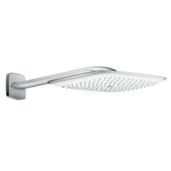 Hansgrohe PuraVida - Kopfbrause 400 Air 1jet, Ausladung 390 Mm, Weiß / Verchromt 27437400