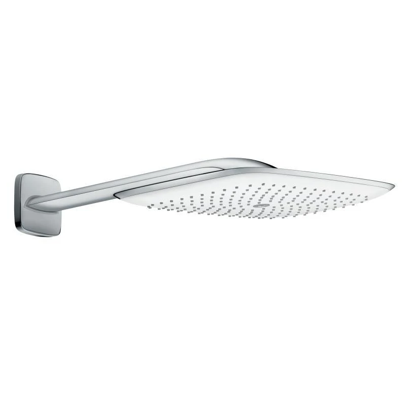 Hansgrohe PuraVida - Kopfbrause 400 Air 1jet, Ausladung 390 Mm, Weiß / Verchromt 27437400 1 Hansgrohe PuraVida - Kopfbrause 400 Air 1jet, Ausladung 390 Mm, Weiß / Verchromt 27437400