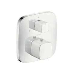 Hansgrohe PuraVida - Thermostatarmatur - Unterputz Mit Ab- Und Umstellventil, Weiß / Verchromt 15771400