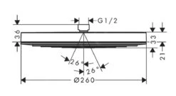 Hansgrohe Pulsify S - Kopfbrause 260, 1 Strahl, Schwarz Matt 24140670 -Hansgrohe Verkaufsgeschäft 0cdf12fb8e1692e4fb738f6b