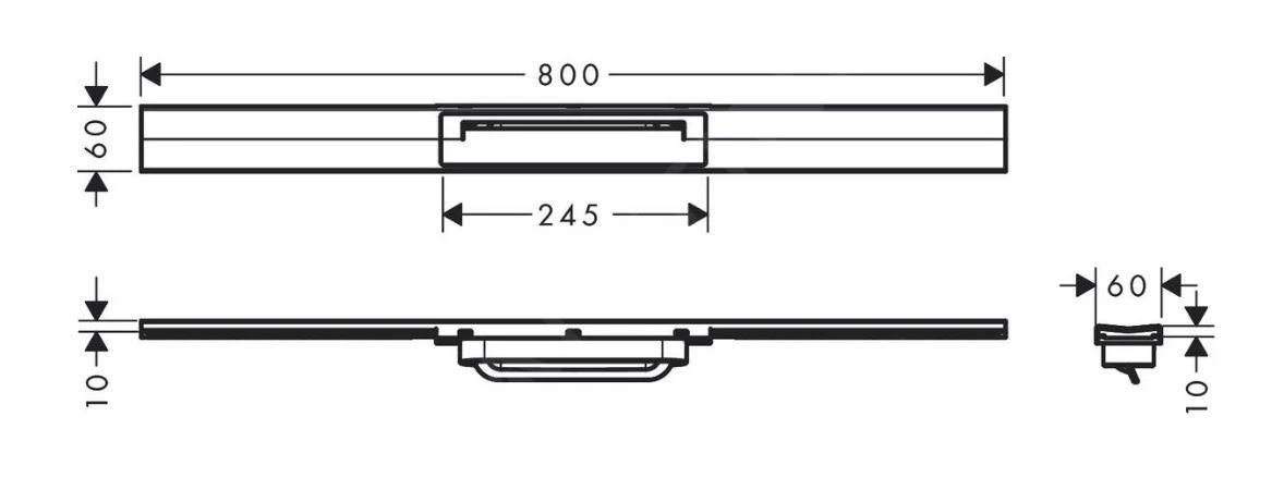 Hansgrohe RainDrain Flex - Duschrinne 800 Mit Edelstahlrost, Kürzbar, Freie Montage, Edelstahl Gebürstet 56044800 2 Hansgrohe RainDrain Flex - Duschrinne 800 Mit Edelstahlrost, Kürzbar, Freie Montage, Edelstahl Gebürstet 56044800 – Bild 2