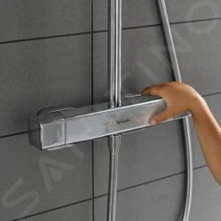 Hansgrohe Croma - Duschsäule Showerpipe Mit Thermostatbatterie, 1jet, EcoSmart, Weiß / Verchromt 27660000 -Hansgrohe Verkaufsgeschäft 115394d7cfa37d3909f92c5e