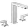 Hansgrohe Metropol - Waschtischarmatur Mit Push-Open-Ablaufgarnitur, 3-Loch-Montage, Chrom 32515000