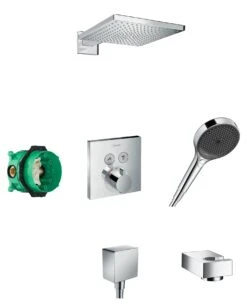 Hansgrohe Raindance E - Brausegarnitur 300 Mit Thermostat Für Unterputzmontage, Chrom 27918000