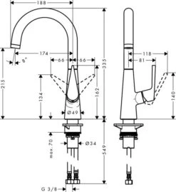 Hansgrohe Talis M51 - Spültisch Einhebelmischer 220, Edelstahl 72814800 -Hansgrohe Verkaufsgeschäft 21cda73f2633f0248e6a3863