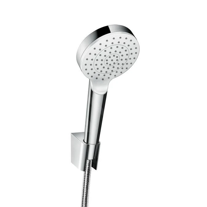 Hansgrohe Crometta - Brausegarnitur 1jet, Mit Halter Porter, 1250 Mm, Weiß / Verchromt 26690400 1 Hansgrohe Crometta - Brausegarnitur 1jet, Mit Halter Porter, 1250 Mm, Weiß / Verchromt 26690400