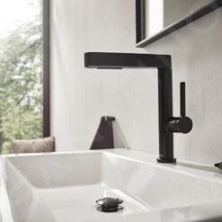 Hansgrohe Finoris - Waschtisch Einhebelmischer 230, Mit Ablaufgarnitur Push-Open Und Ausziehbarer Brause, EcoSmart, Schwarz Matt 76063670 -Hansgrohe Verkaufsgeschäft 2e8a7e5ac99d2c684a6e231f