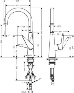 Hansgrohe Talis M51 - Spültischarmatur 260, Für Drucklose Warmwasserbereiter, Chrom 72812000 -Hansgrohe Verkaufsgeschäft 2ecddae261860ce7515bccfa