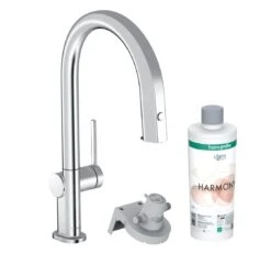 Hansgrohe Aqittura M91 - Spültischarmatur Mit Ausziehbarem Auslauf Und Mit Filterfunktion, SBox, Verchromt 76800000