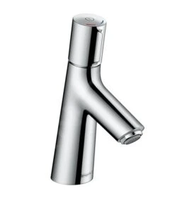 Hansgrohe Talis Select S - Waschtischarmatur 80, Mit Ablaufgarnitur Mit Zugstangen, Knopfdruck Bedienung, Verchromt 72040000