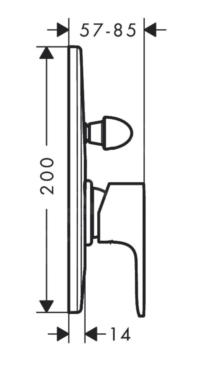 Hansgrohe Rebris E - Unterputz-Badewannenarmatur, Mit Körper, Chrom 72458000 2 Hansgrohe Rebris E - Unterputz-Badewannenarmatur, Mit Körper, Chrom 72458000 – Bild 2