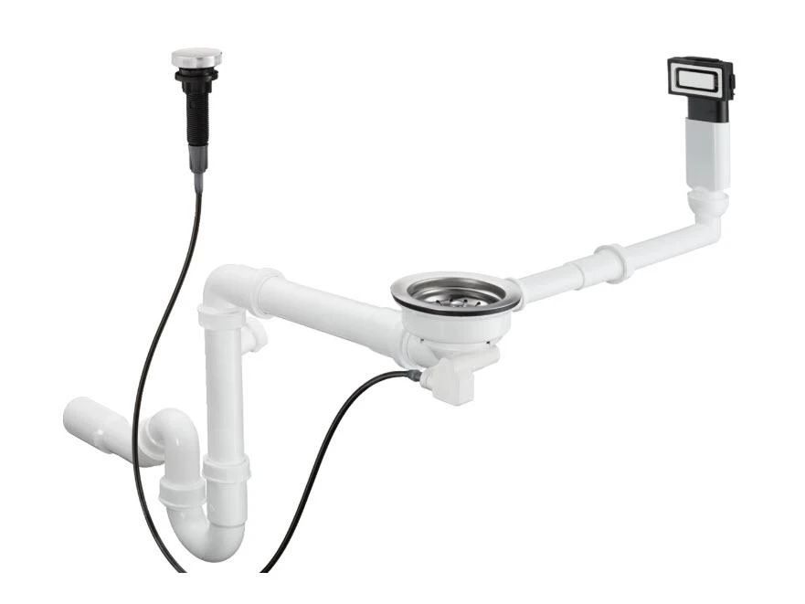 Hansgrohe Ablaufgarnituren - Automatische Ab- Und Überlaufgarnitur Für Abwasch, Edelstahl 43931800 1 Hansgrohe Ablaufgarnituren - Automatische Ab- Und Überlaufgarnitur Für Abwasch, Edelstahl 43931800