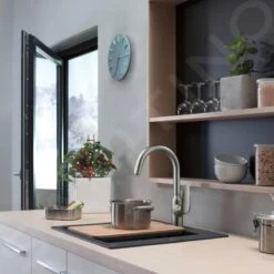 Hansgrohe Abwäschen - Granit-Einbauspülbecken S510-F450, Graphitschwarz 43312170 9 Hansgrohe Abwäschen - Granit-Einbauspülbecken S510-F450, Graphitschwarz 43312170 -Hansgrohe Verkaufsgeschäft 3820f09830008c74829cf712