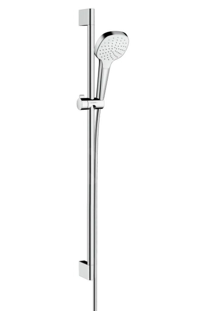 Hansgrohe Croma Select E - Brausegarnitur 1jet 0,90 M, EcoSmart 9 L/min, Weiß / Verchromt 26595400 1 Hansgrohe Croma Select E - Brausegarnitur 1jet 0,90 M, EcoSmart 9 L/min, Weiß / Verchromt 26595400