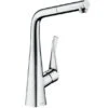 Hansgrohe M71 - Spültischarmatur Metris, Mit Ausziehbarem Auslauf, EcoSmart, Verchromt 14781000