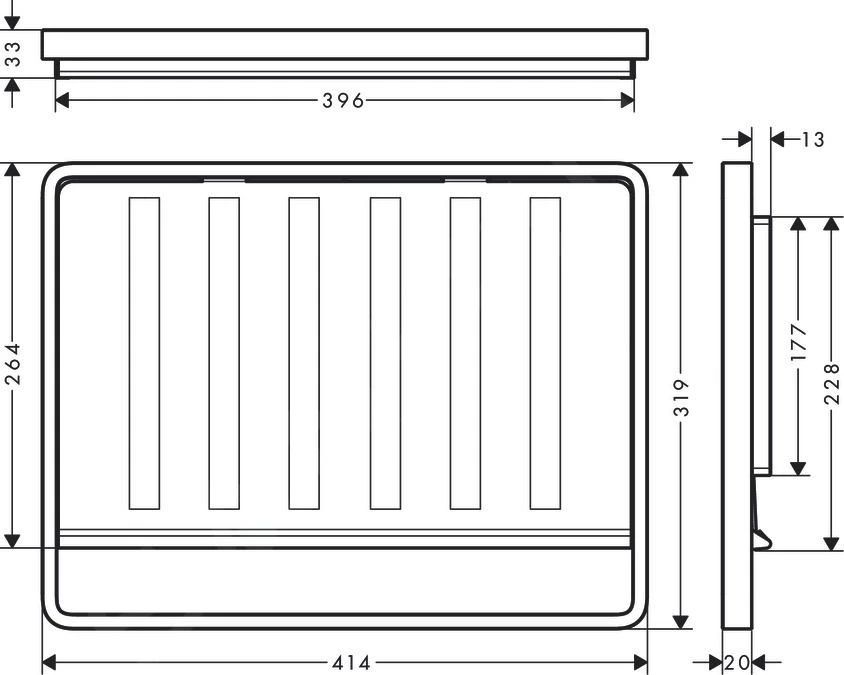 Hansgrohe Zubehör - Abtropffläche, Verschiebbar, Edelstahl 40962800 2 Hansgrohe Zubehör - Abtropffläche, Verschiebbar, Edelstahl 40962800 – Bild 2
