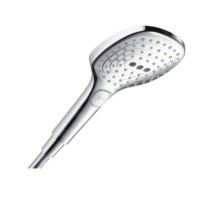 Hansgrohe Raindance Select E - Duschkopf 120, 3 Stahlen, EcoSmart 9 L/min, Verchromt 26521000 1 Hansgrohe Raindance Select E - Duschkopf 120, 3 Stahlen, EcoSmart 9 L/min, Verchromt 26521000