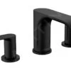 Hansgrohe Vivenis - Waschtischarmatur 90, 3-Loch Installation, Mit Ablaufgarnitur Push-Open, EcoSmart, Schwarz Matt 75033670
