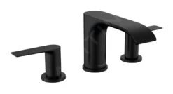 Hansgrohe Vivenis - Waschtischarmatur 90, 3-Loch Installation, Mit Ablaufgarnitur Push-Open, EcoSmart, Schwarz Matt 75033670