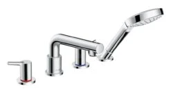Hansgrohe Talis S - Badewannenarmatur Für Wannenrand, 4-Loch-Montage, Chrom 72419000
