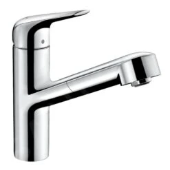 Hansgrohe Focus M42 - Spültischarmatur M427-H150 Mit Ausziehbarer Brause, Chrom 71814000