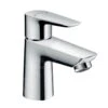 Hansgrohe Talis E - Waschtisch Einhebelmischer 80, LowFlow 3,5 L/min, Mit Ablaufgarnitur, Verchromt 71705000