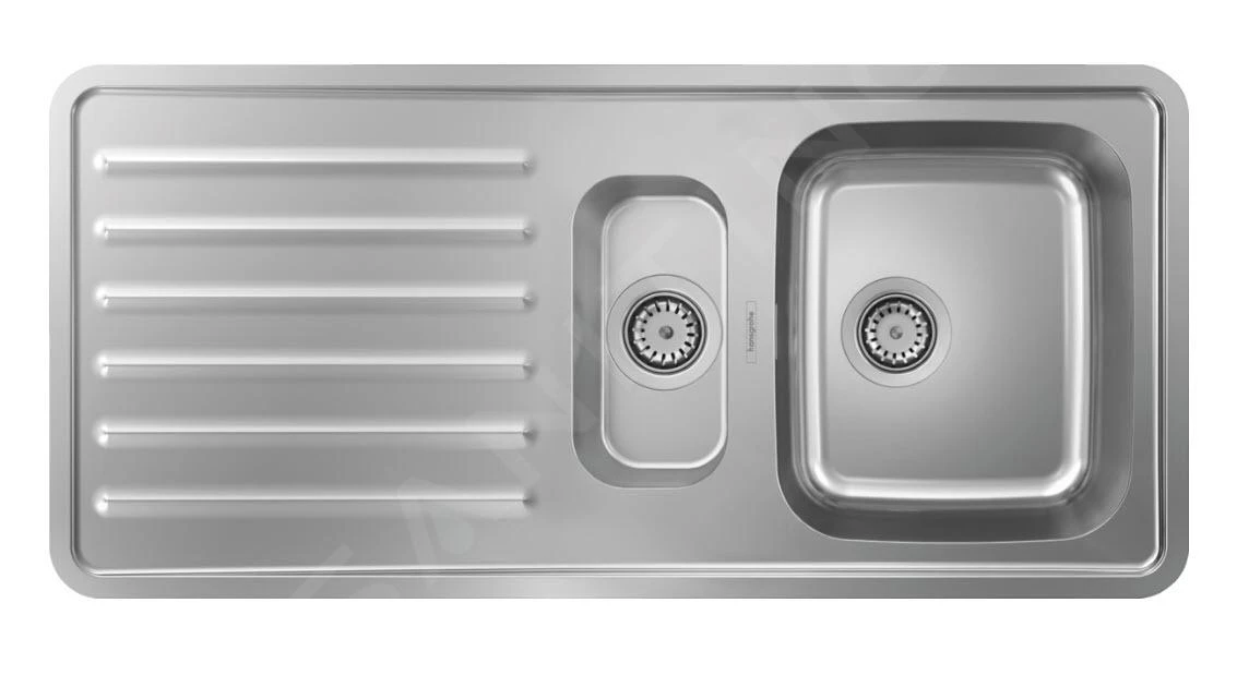 Hansgrohe Abwäschen - Granit-Einbauspülbecken S4111-F540 Mit Abtropffläche, Edelstahl 43342800 1 Hansgrohe Abwäschen - Granit-Einbauspülbecken S4111-F540 Mit Abtropffläche, Edelstahl 43342800