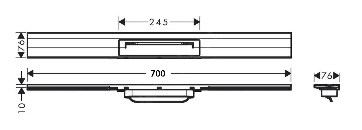 Hansgrohe RainDrain Flex - Duschrinne 700 Mit Edelstahlrost, Kürzbar, Zur Wandmontage, Verchromt 56050000 2 Hansgrohe RainDrain Flex - Duschrinne 700 Mit Edelstahlrost, Kürzbar, Zur Wandmontage, Verchromt 56050000 – Bild 2