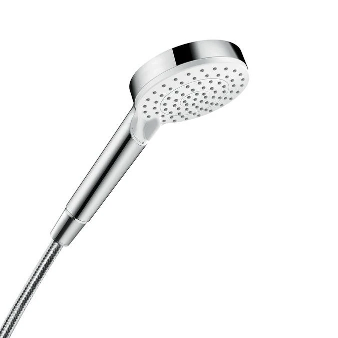 Hansgrohe Crometta - Duschkopf Vario 100, 2 Stahlen, Weiß / Verchromt 26330400 1 Hansgrohe Crometta - Duschkopf Vario 100, 2 Stahlen, Weiß / Verchromt 26330400