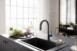 Hansgrohe Aqittura M91 - Spültischarmatur Mit Ausziehbarem Auslauf Und Mit Filterfunktion, Schwarz Matt 76801670 -Hansgrohe Verkaufsgeschäft 687cb8c985f11e81c2bb2838