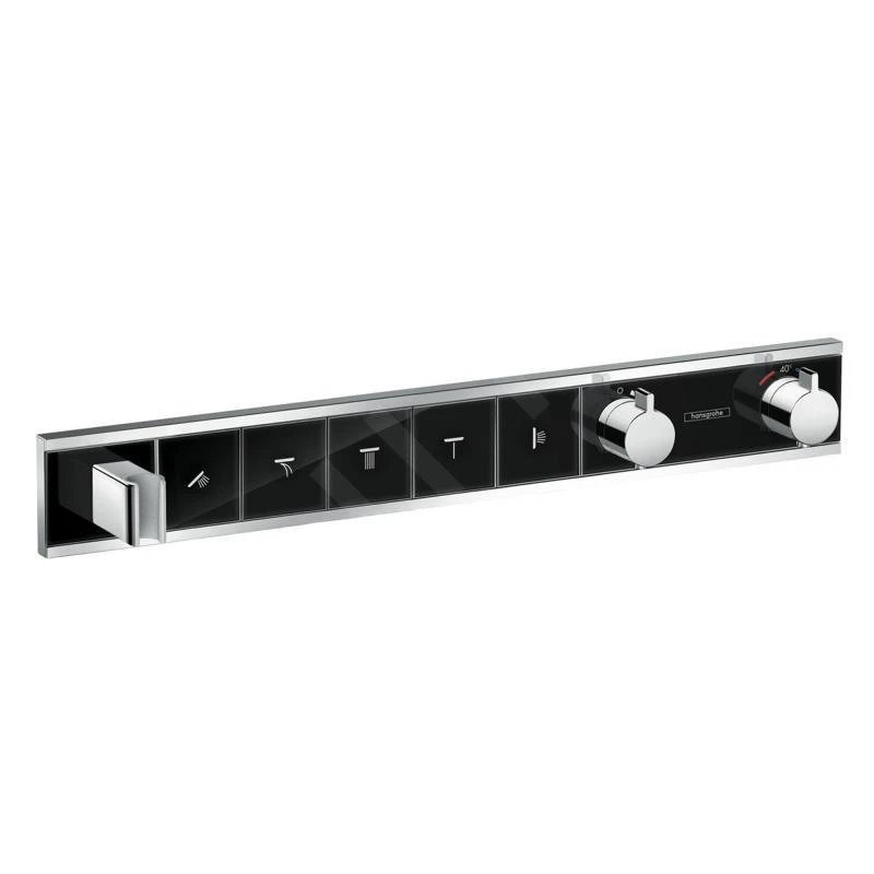 Hansgrohe RainSelect - Unterputzarmatur Für 5 Verbraucher, Schwarz / Verchromt 15358600 1 Hansgrohe RainSelect - Unterputzarmatur Für 5 Verbraucher, Schwarz / Verchromt 15358600