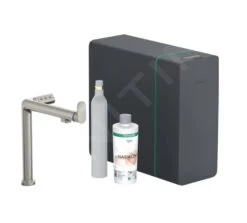 Hansgrohe Aqittura M91 - Spültischarmatur, SodaSystem, SBox, Edelstahl 76810800