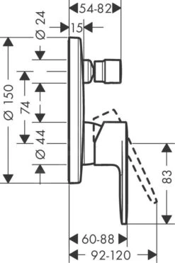 Hansgrohe Vernis Blend - Unterputz-Badewannenarmatur, Verchromt 71467000 4 Hansgrohe Vernis Blend - Unterputz-Badewannenarmatur, Verchromt 71467000 -Hansgrohe Verkaufsgeschäft 6e23dc10d80343fc2ec00dc4