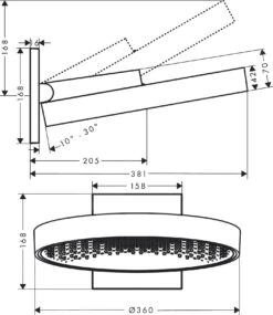Hansgrohe Rainfinity - Kopfbrause 360 Mit Anschluss, 1 Strahlart, Bronze Gebürstet 26230140 -Hansgrohe Verkaufsgeschäft 6fe27f1efe19af80585be9de