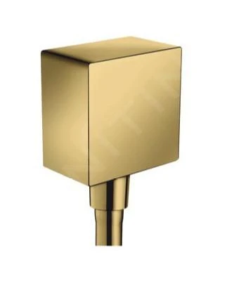 Hansgrohe Fixfit - Wandanschluss Square Mit Rückflussverhinderer, Gold Poliert 26455990 1 Hansgrohe Fixfit - Wandanschluss Square Mit Rückflussverhinderer, Gold Poliert 26455990
