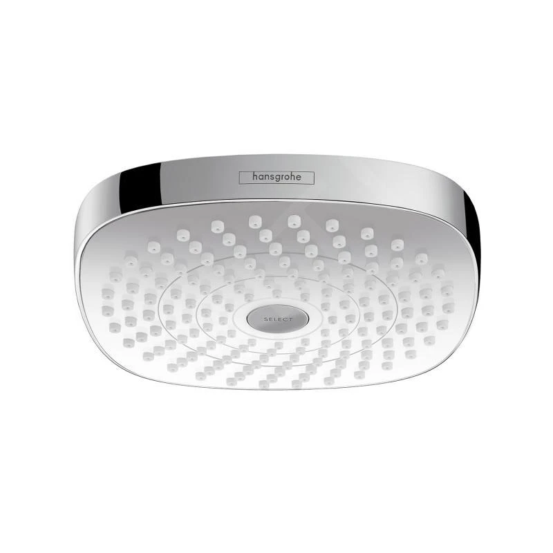 Hansgrohe Croma Select E - Kopfbrause 180, EcoSmart 9 L/min, 2 Strahlen, Weiß / Verchromt 26528400 1 Hansgrohe Croma Select E - Kopfbrause 180, EcoSmart 9 L/min, 2 Strahlen, Weiß / Verchromt 26528400