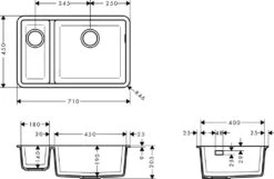 Hansgrohe Abwäschen - Granit-Unterbauspülbecken S510-U635, Betongrau 43433380 -Hansgrohe Verkaufsgeschäft 73b7d596662af9e6fa3600c9 2