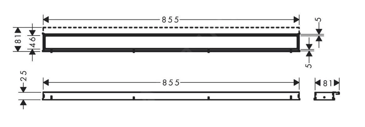 Hansgrohe RainDrain Match - Duschrinne 900 Mit Edelstahlrost, Mit Höhenverstellbarem Rahmen, Weiß 56040450 2 Hansgrohe RainDrain Match - Duschrinne 900 Mit Edelstahlrost, Mit Höhenverstellbarem Rahmen, Weiß 56040450 – Bild 2
