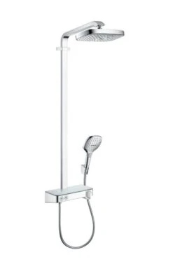 Hansgrohe Raindance Select E - Duschsäule Mit Thermostatbatterie ShowerTablet, 300 Mm, 2 Strahlen, Verchromt 27126000