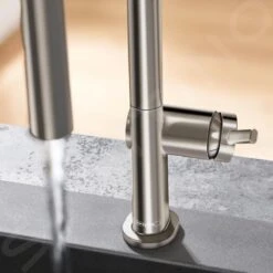 Hansgrohe M54 - Spültischarmatur Talis, Mit Ausziehbarem Auslauf, Edelstahl 72802800 -Hansgrohe Verkaufsgeschäft 888dce5334e508ff33485fb5 1