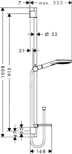 Hansgrohe Raindance Select E - Brausegarnitur 120, 3 Strahlen, Weiß / Verchromt 26621400 -Hansgrohe Verkaufsgeschäft 88b5c13934c2aa058d91eafb 1