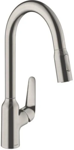 Hansgrohe Focus M42 - Spültischarmatur M4216-H220, Mit Ausziehbarer Geschirrbrause, Edelstahl 71820800