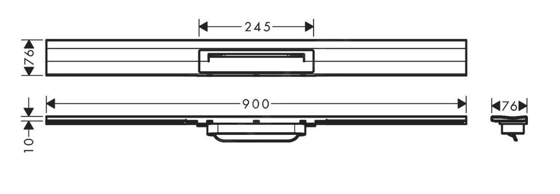 Hansgrohe RainDrain Flex - Duschrinne 900 Mit Edelstahlrost, Kürzbar, Zur Wandmontage Verchromt 56052000 2 Hansgrohe RainDrain Flex - Duschrinne 900 Mit Edelstahlrost, Kürzbar, Zur Wandmontage Verchromt 56052000 – Bild 2