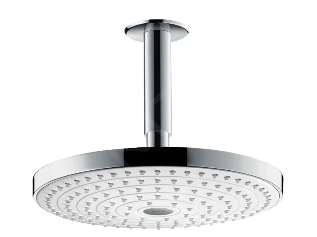 Hansgrohe Raindance Select S - Kopfbrause 240, Ausladung 100 Mm, 2 Strahlen, Weiß / Verchromt 26467400 1 Hansgrohe Raindance Select S - Kopfbrause 240, Ausladung 100 Mm, 2 Strahlen, Weiß / Verchromt 26467400