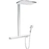 Hansgrohe Rainmaker Select - Duschsäule Showerpipe 460 Mit Thermostatbatterie, 2 Strahlen, Weiß / Verchromt 27109400