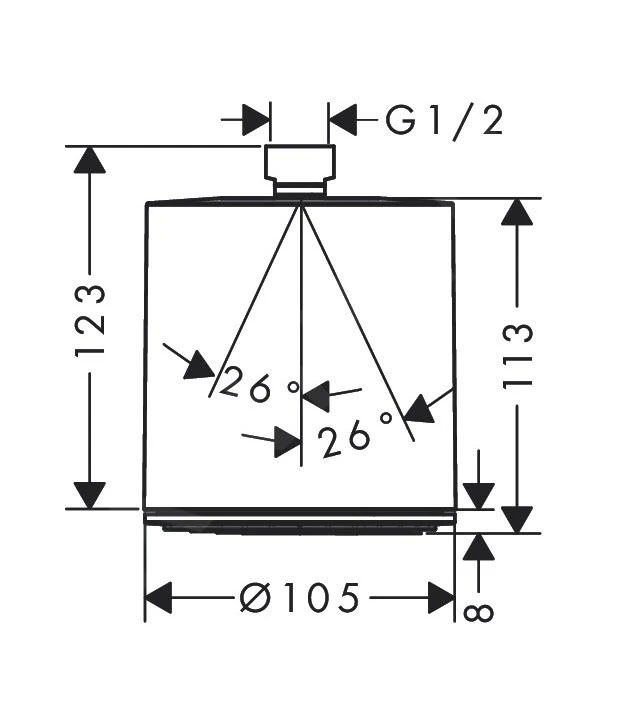 Hansgrohe Pulsify - Kopfbrause 105, 1 Strahl, Chrom 24130000 2 Hansgrohe Pulsify - Kopfbrause 105, 1 Strahl, Chrom 24130000 – Bild 2