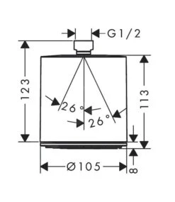 Hansgrohe Pulsify - Kopfbrause 105, 1 Strahl, Weiß Matt 24130700 -Hansgrohe Verkaufsgeschäft 91034f19bc3391a19100715b 2
