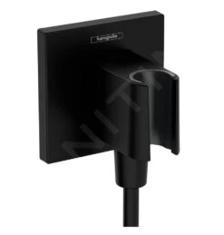 Hansgrohe Fixfit - Wandanschlussbogen Mit Brausehalter, Schwarz Matt 26889670